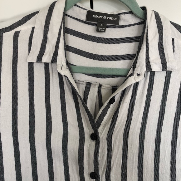 Alexander Jordan pinstripe long button up shirt tunic - Picture 7 of 9